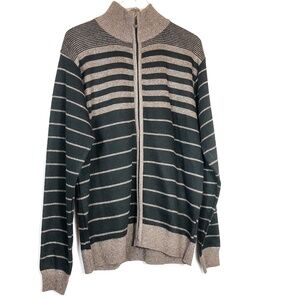 True Rock Full Zip Up Brown and Black Cardigan NWT